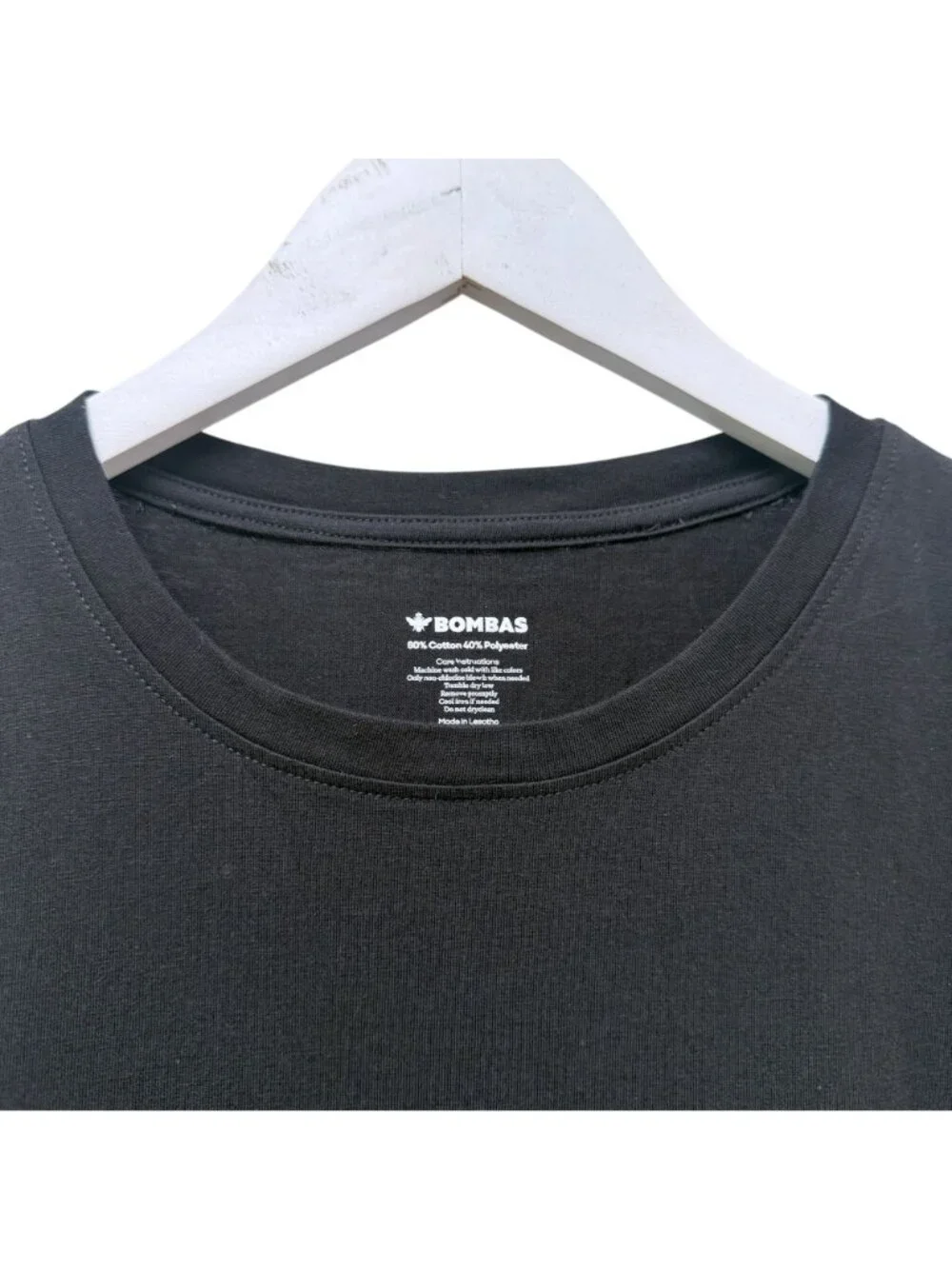 Bombas Mens Crew Neck T-Shirt  XL Black Short Sleeve Essential Tee